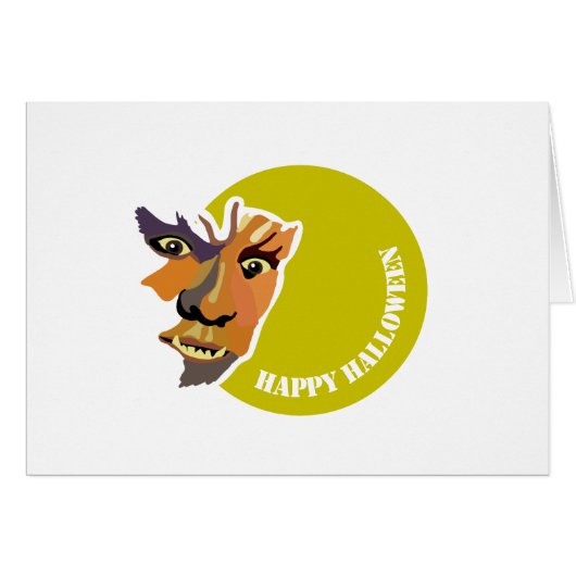 Moon Wolf, Happy Halloween (Voorkant Horizontaal)