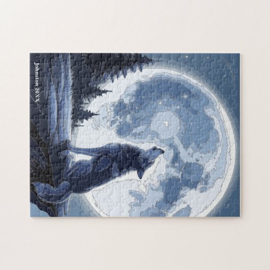 Moon Wolf Legpuzzel (Horizontaal)