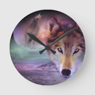 Moon Wolf Ronde Klok