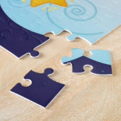 Moon, Wolken en Sterren Legpuzzel (Zijkant)