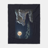 Moon Wolven Fleece Deken (Voorkant)