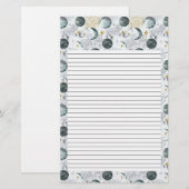 Moon Writing Paper | mystiek briefpapier (Voorkant / Achterkant)