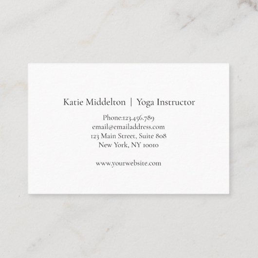 Moon Yoga  Reiki Wellness Visitenkarte Visitekaartje (Achterkant)