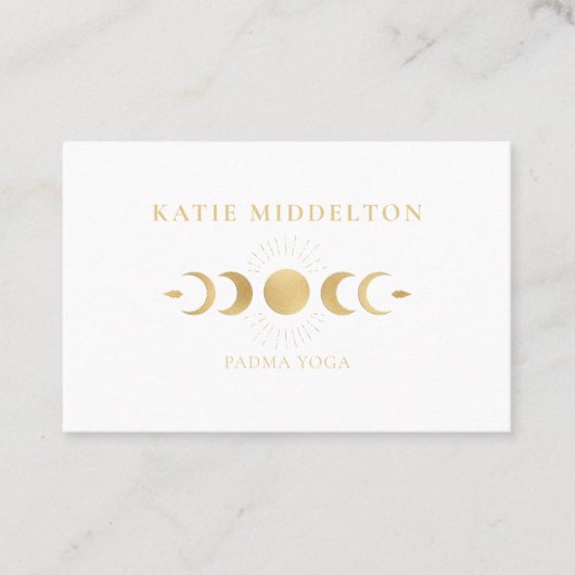 Moon Yoga  Reiki Wellness Visitenkarte Visitekaartje (Voorkant)