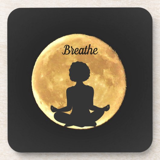 Moon Yogi Breathe AcrylOnderzetters Bier Onderzetter (Voorkant)