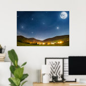 Moon-zomernacht Poster (Thuiskantoor)