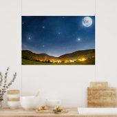 Moon-zomernacht Poster (Keuken)