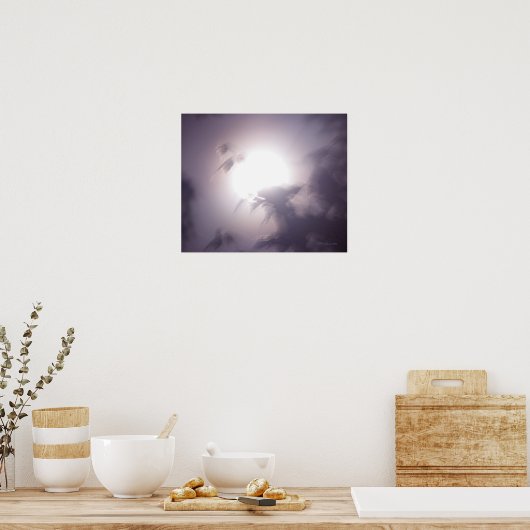 Moon zonder stopcontact poster (Keuken)