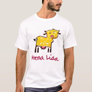 Moona Lisa Koe Tekening T-shirt