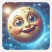 Moonage Smiles Vierkante Sticker (Voorkant)