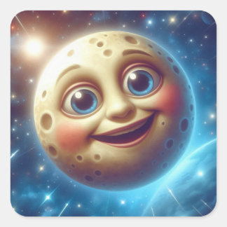 Moonage Smiles Vierkante Sticker