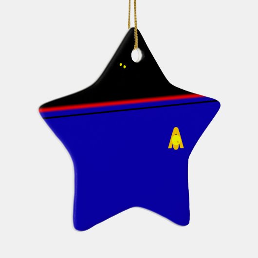 MoonBase Lounge Red Blue Star Ornament (Rechts)
