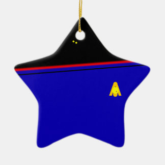 MoonBase Lounge Red Blue Star Ornament