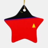 MoonBase Lounge Red Blue Star Ornament (Achterkant)