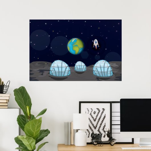 Moonbase Poster (Thuiskantoor)