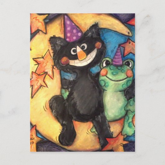 Moonbathing Party Briefkaart (Voorkant)