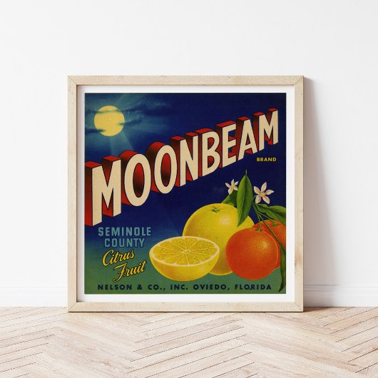 Moonbeam Brand | citrusetiket Poster