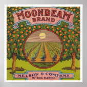 Moonbeam Brand |  citrusetiket Poster (Voorkant)