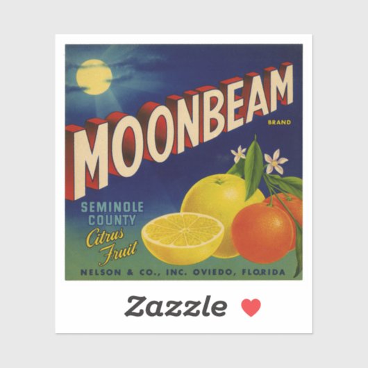 Moonbeam Brand |  citrusetiket Sticker (Vel)