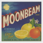 Moonbeam Brand | citrusetiket Sticker (Voorkant)
