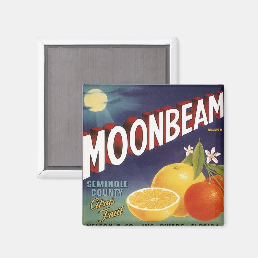 Moonbeam Citrus Crate Label Magneet (Voorkant / Achterkant)