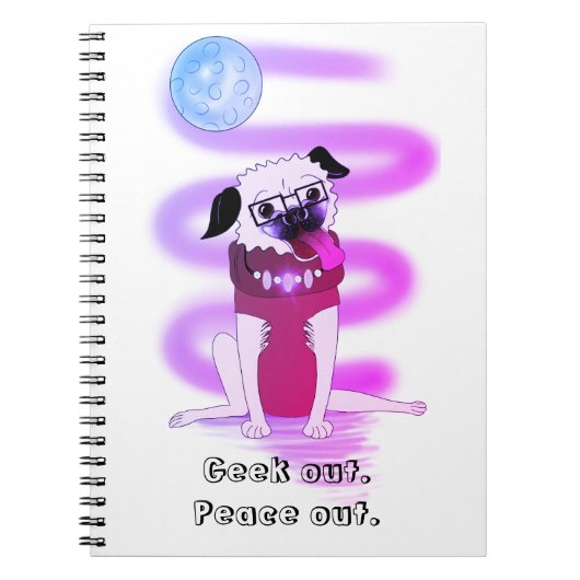 Moonbeam Pug: Spiraal Notebook Notitieboek (Voorkant)