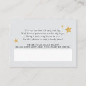 Moonbeams an baby dreams baby shower diaper raffle informatiekaartje (Achterkant)