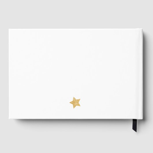 Moonbeams and baby dreams baby shower gold gray gastenboek (Achterkant)