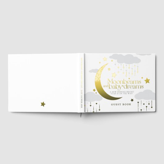 Moonbeams and baby dreams Foil Guestbook Gastenboek (Volledig)