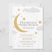 Moonbeams en baby dromen baby shower kaart (Voorkant)