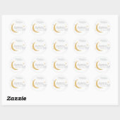 Moonbeams en baby dromen baby shower ronde sticker (Vel)