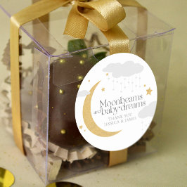 Moonbeams en baby dromen baby shower ronde sticker