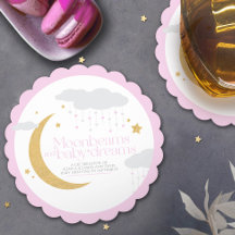 Moonbeams en baby dromen baby shower roze