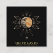 *~* MoonBeams Sun Rays Energy Glow Cosmic Vierkante Visitekaartje (Voorkant)
