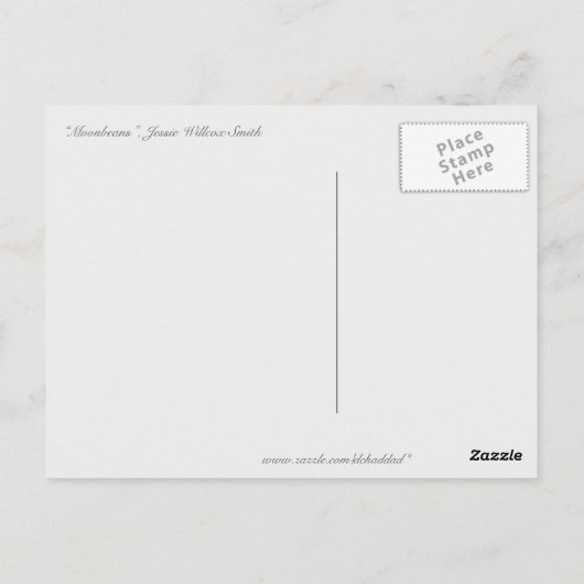 "Moonbeams" van Jessie Willcox Smith Briefkaart (Achterkant)