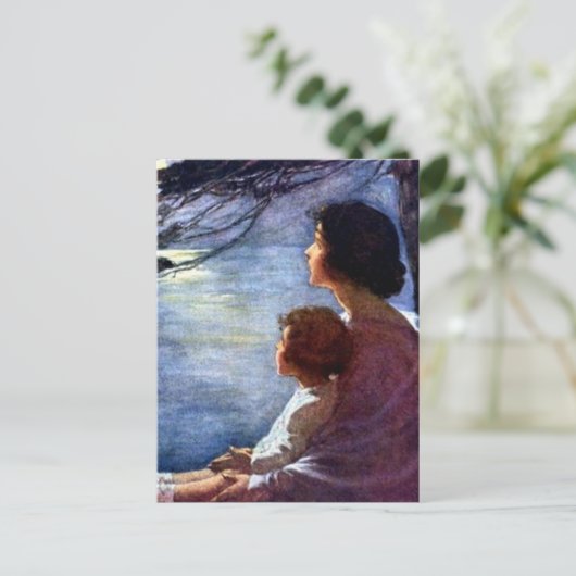 "Moonbeams" van Jessie Willcox Smith Briefkaart (Staand voorkant)