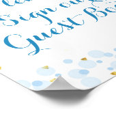 Moonblauw Onderteken alsjeblieft ons gastboek. Poster (Hoek)