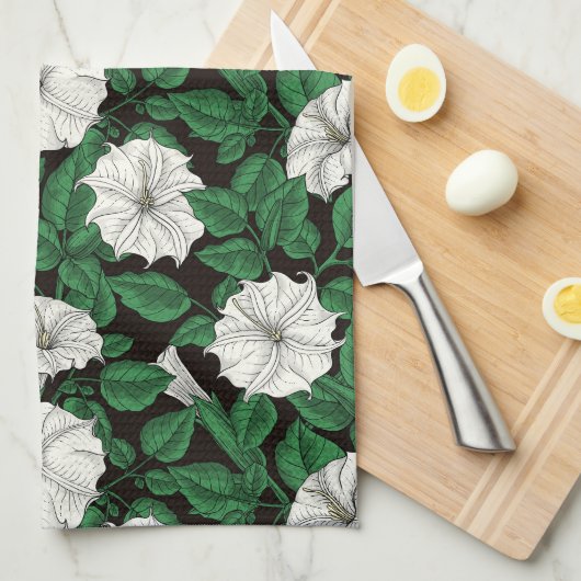 Moonbloemen 2 theedoek (Quarter Fold)