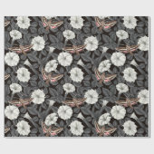 Moonbloemen en spinxmoden 2 cadeaupapier (Vlak)