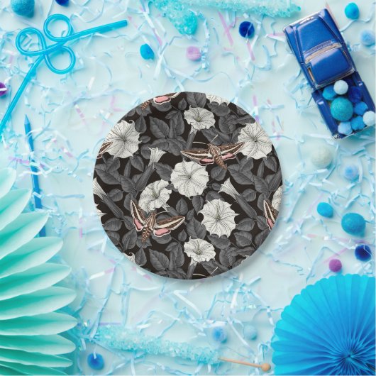 Moonbloemen en spinxmoden 2 papieren bordje (Feest)