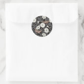 Moonbloemen en spinxmoden 2 ronde sticker (Tas)