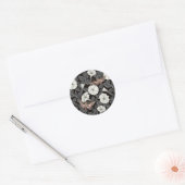 Moonbloemen en spinxmoden 2 ronde sticker (Envelop)