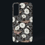 Moonbloemen en spinxmoden 2 samsung galaxy hoesje<br><div class="desc">Door de hand getrokken patroon met moonbloemen en spinxmoten</div>