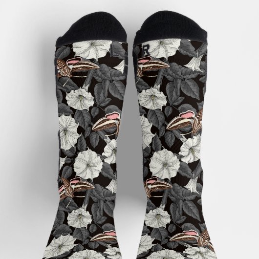 Moonbloemen en spinxmoden 2 sokken (Top)