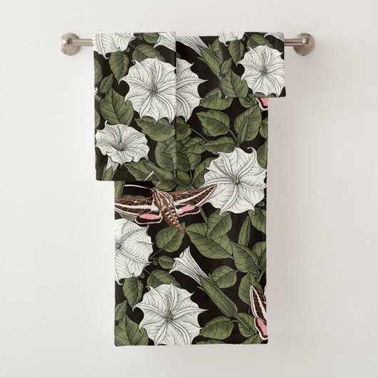 Moonbloemen en spionagemaanden bad handdoek (Insitu)