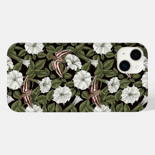 Moonbloemen en spionagemaanden Case-Mate iPhone case (Achterkant (horizontaal))