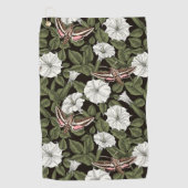 Moonbloemen en spionagemaanden golfhanddoek (Voorkant)