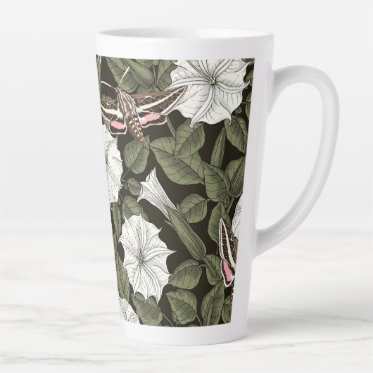 Moonbloemen en spionagemaanden latte mok (Rechts)