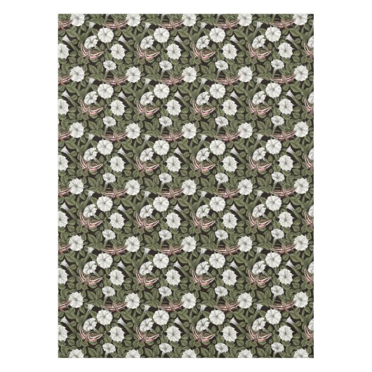 Moonbloemen en spionagemaanden tafelkleed (Voorkant)