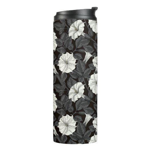 Moonbloemen Thermal Tumbler Thermosbeker (Gedraaid links)